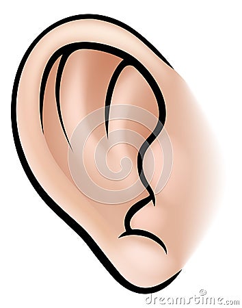 Ear Body Part Vector Illustration