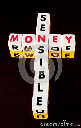 Sensible with money Stock Photo