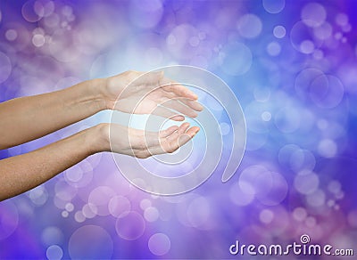 Sensing subtle healing energy Stock Photo