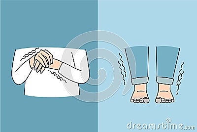 Sensitivity to cold and shaking concept Vector Illustration