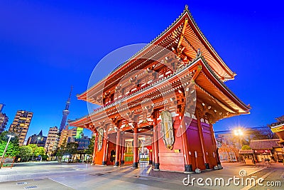 Sensoji Temple Gate in Tokyo Stock Photo