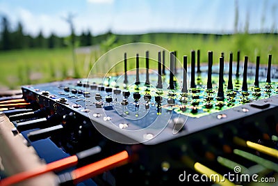sensor array close up of a sensor array detecting various envir Stock Photo