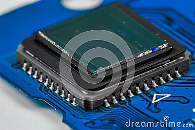 Sensor of a digital photo camera in detail - Macro photography of the sensor of a digital camera Stock Photo