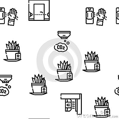 Sensor Electronic Tool Vector Seamless Pattern Vector Illustration