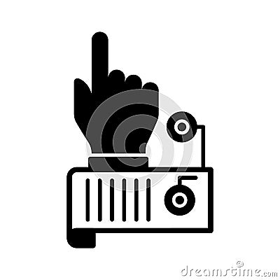 Sensor touch glyph vector icon which can easily modify or edit Vector Illustration