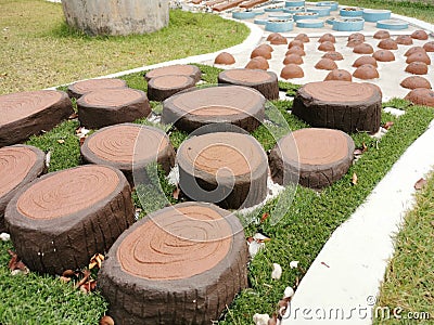 Sensory garden playground learning Stock Photo