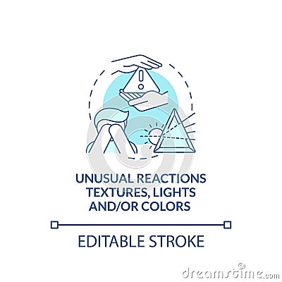 Sensory issues in autism concept icon Vector Illustration