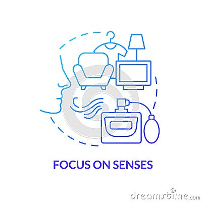 Sensory marketing concept icon Vector Illustration