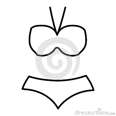 Sensual female swimsuit icon Vector Illustration