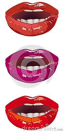 Sensual lips Vector Illustration