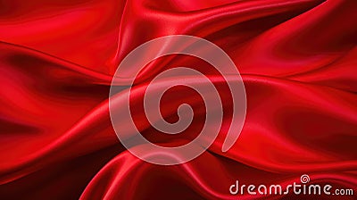 Sensuous Scarlet Satin, a Visual and Tactile Delight. Stock Photo