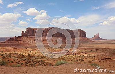 Sentinel Mesa in Monument Valley Stock Photo