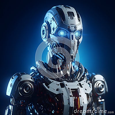 A sentinel robot with high details and saturation. Stock Photo