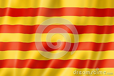 Senyera Catalonia flag, Spain Cartoon Illustration