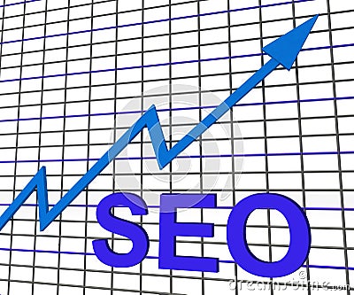 SEO Chart Graph Search Engine Optimization Stock Photo