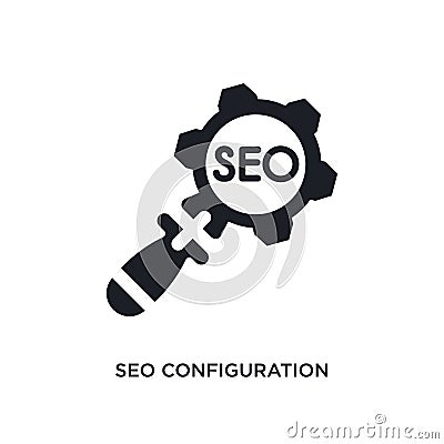 seo configuration isolated icon. simple element illustration from programming concept icons. seo configuration editable logo sign Vector Illustration