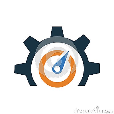 Seo, dashboard, speed icon. Editable vector logo Stock Photo