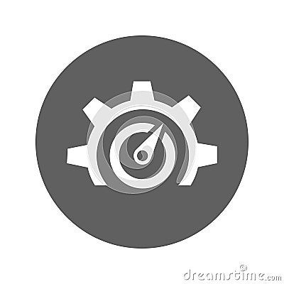 Seo, dashboard, speed icon. Gray vector graphics Stock Photo