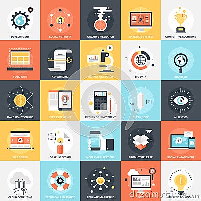 SEO and Development Vector Illustration