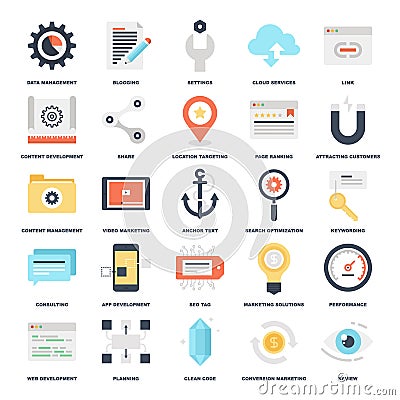 SEO and Development Vector Illustration