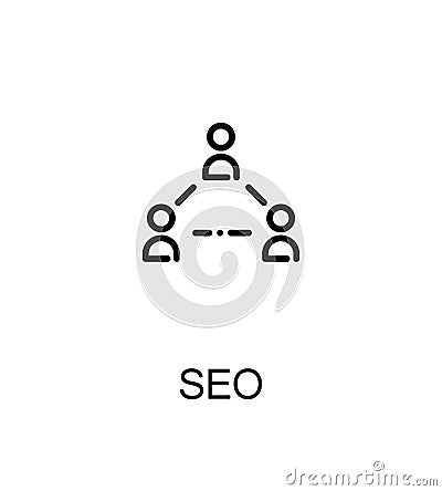 Seo flat icon Vector Illustration