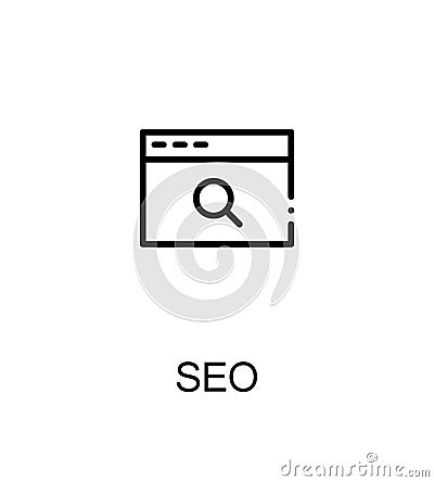 Seo flat icon Vector Illustration