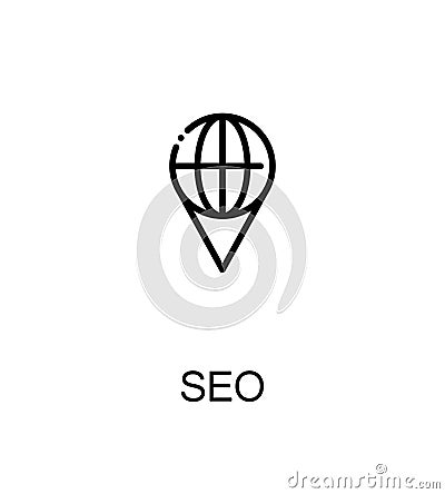 Seo flat icon Vector Illustration