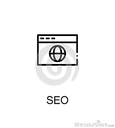 Seo flat icon Vector Illustration