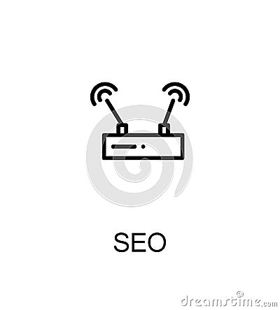 Seo flat icon Vector Illustration