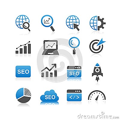 SEO icon set Vector Illustration