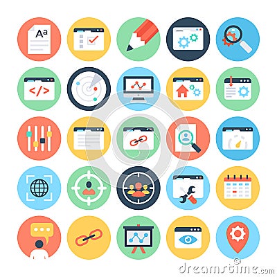 SEO and Marketing Vector Icons 3 Stock Photo