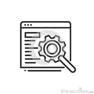 SEO - modern vector line icon. Vector Illustration