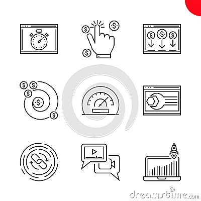 Seo and web opimization Vector Illustration