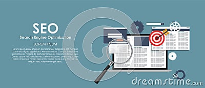 SEO Search Engine Optimazation Vector illustration Vector Illustration