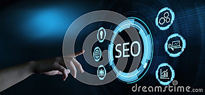 SEO Search Engine Optimization Marketing Ranking Concept Stock Photo