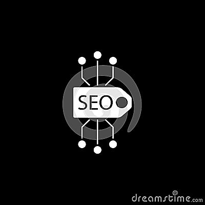 Seo tag solid icon Vector Illustration