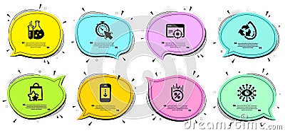 Seo targeting, Loyalty points and Artificial intelligence icons set. Vector Vector Illustration