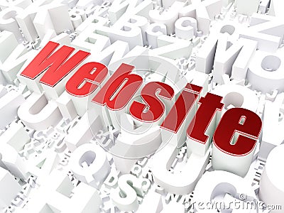 SEO web design concept: Website on alphabet background Stock Photo