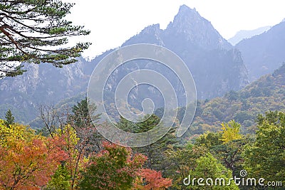 Seoraksan in Autumn Stock Photo