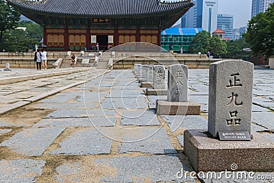 Seoul, South Korea - July 25, 2021: Junghwajeon, main hall of Deoksu Palace. Deoksugung was originally the residence of Grand Editorial Stock Photo