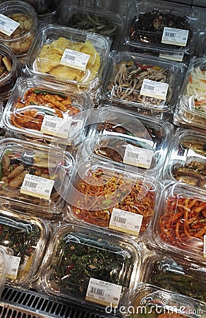 Assorted Korean pickle Kimchi Editorial Stock Photo