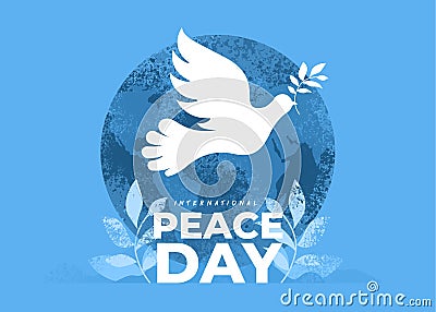 21 Sep international peace day Vector Illustration