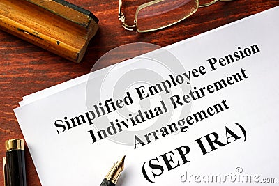 SEP IRA Stock Photo