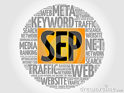 SEP (search engine positioning Stock Photo