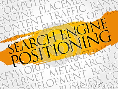 SEP search engine positioning word cloud Stock Photo