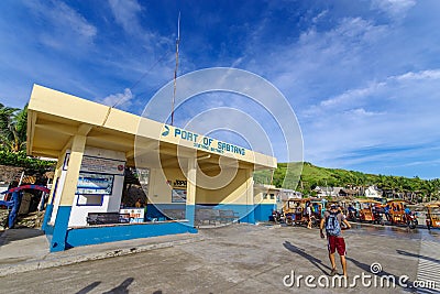 Sep 21, 2017 Tourist waiting boat at Sabtang Port, Batanes Editorial Stock Photo