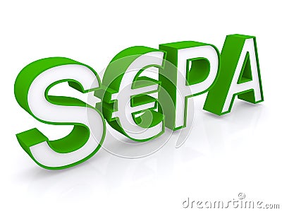 SEPA Single Euro Payments Area Stock Photo