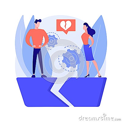 Separated person abstract concept vector illustration. Vector Illustration