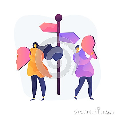 Separated person abstract concept vector illustration Vector Illustration