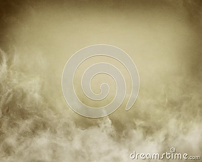 Sepia Fog and Clouds Stock Photo